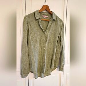 Linen button down M